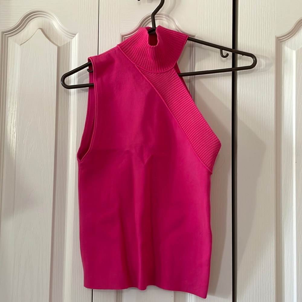 Alice + Olivia Kiki knit tank hot pink size small
